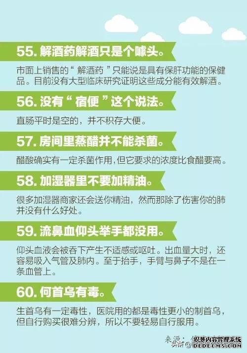 醫(yī)生說的60個健康知識，每個人都應(yīng)該看一看！
